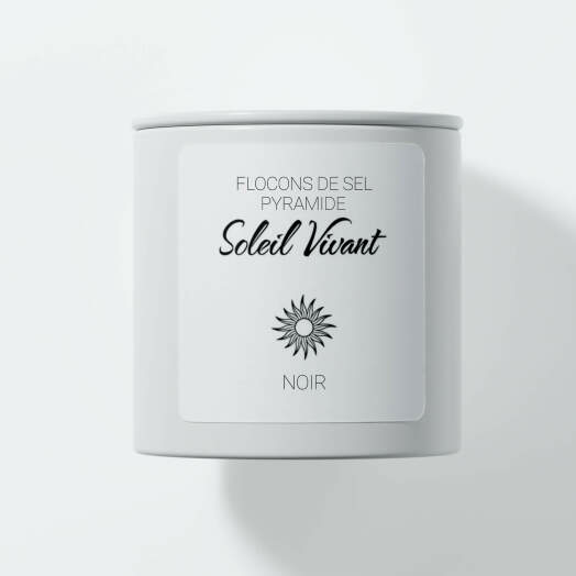 Schwarzes Dekor Pyramidensalz Weiße Dose, 95 g